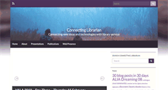 Desktop Screenshot of connectinglibrarian.com