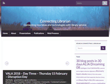 Tablet Screenshot of connectinglibrarian.com
